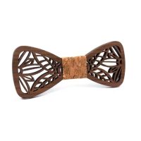 Dřevěný motýlek - Květiny s korkovým středem