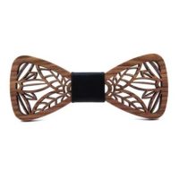 Dřevěný motýlek - Květiny s černým středem