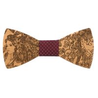 Dřevěný motýlek - Indiánka, fialový střed