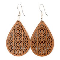 Dřevěné náušnice - Boho