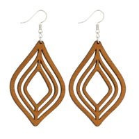 Dřevěné náušnice - Okvětní listy