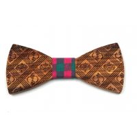 Dřevěný motýlek - Elegantní s ornamenty