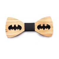 Dřevěný motýlek - S vyřezaným znakem Batman