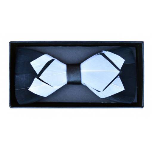 Foto - Koženkový motýlek - Elegantní s peřím design 8