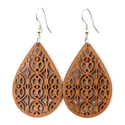 Foto - Dřevěné náušnice - Boho