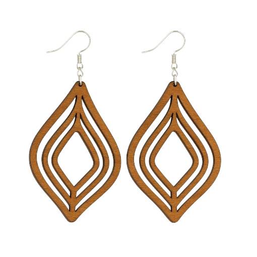 Foto - Dřevěné náušnice - Okvětní listy