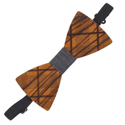 Foto - Dřevěný motýlek - Pruhovaný vzor